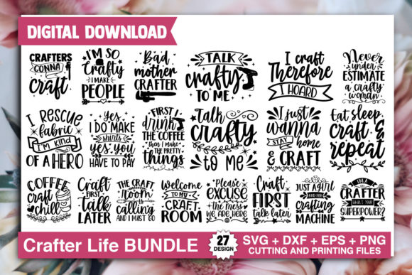 Download Crafter Life SVG Bundle - Crafter Collection